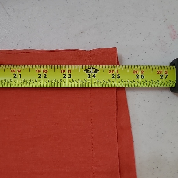 Liz Claiborne Orange/Salmon Wide-Leg Linen Pants size 14 - Picture 7 of 9